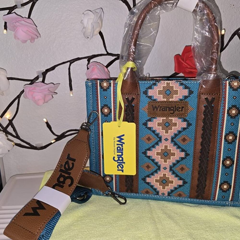 Blue wrangler purse